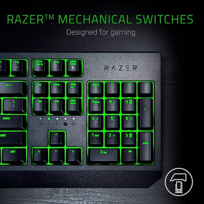 کیبورد گیمینگ مکانیکال ریزر BlackWidow Essential Green Switch — تصویر ۴