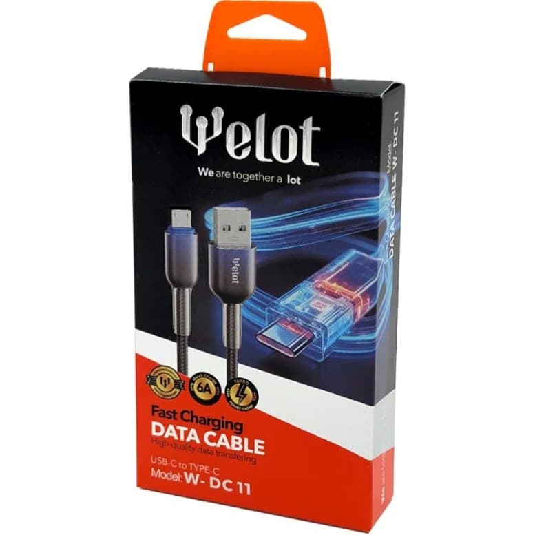 کابل شارژ دو سر تایپ سی WELOT مدل W-DC11