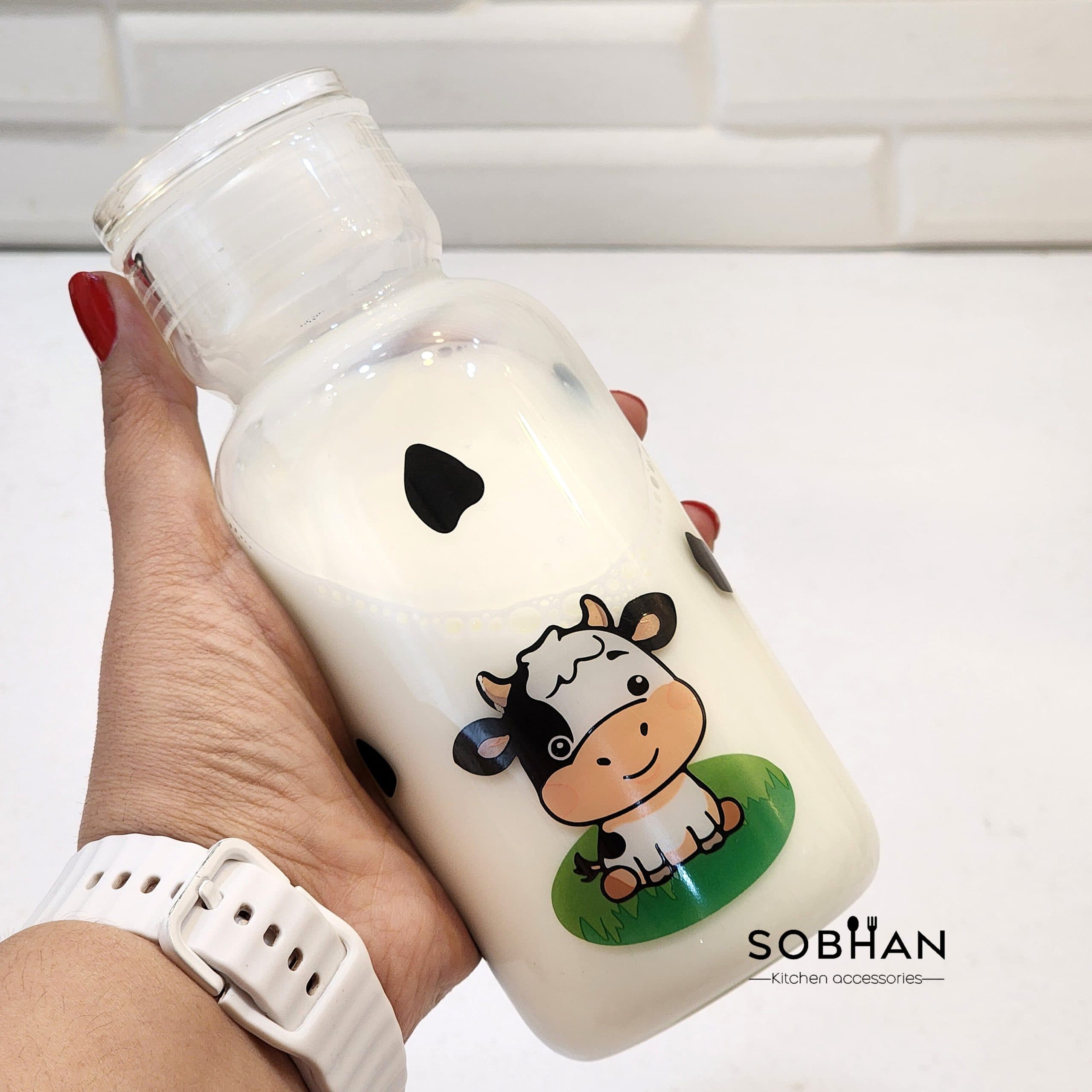 بطری پیرکس ایکیا طرح گاو — تصویر ۳