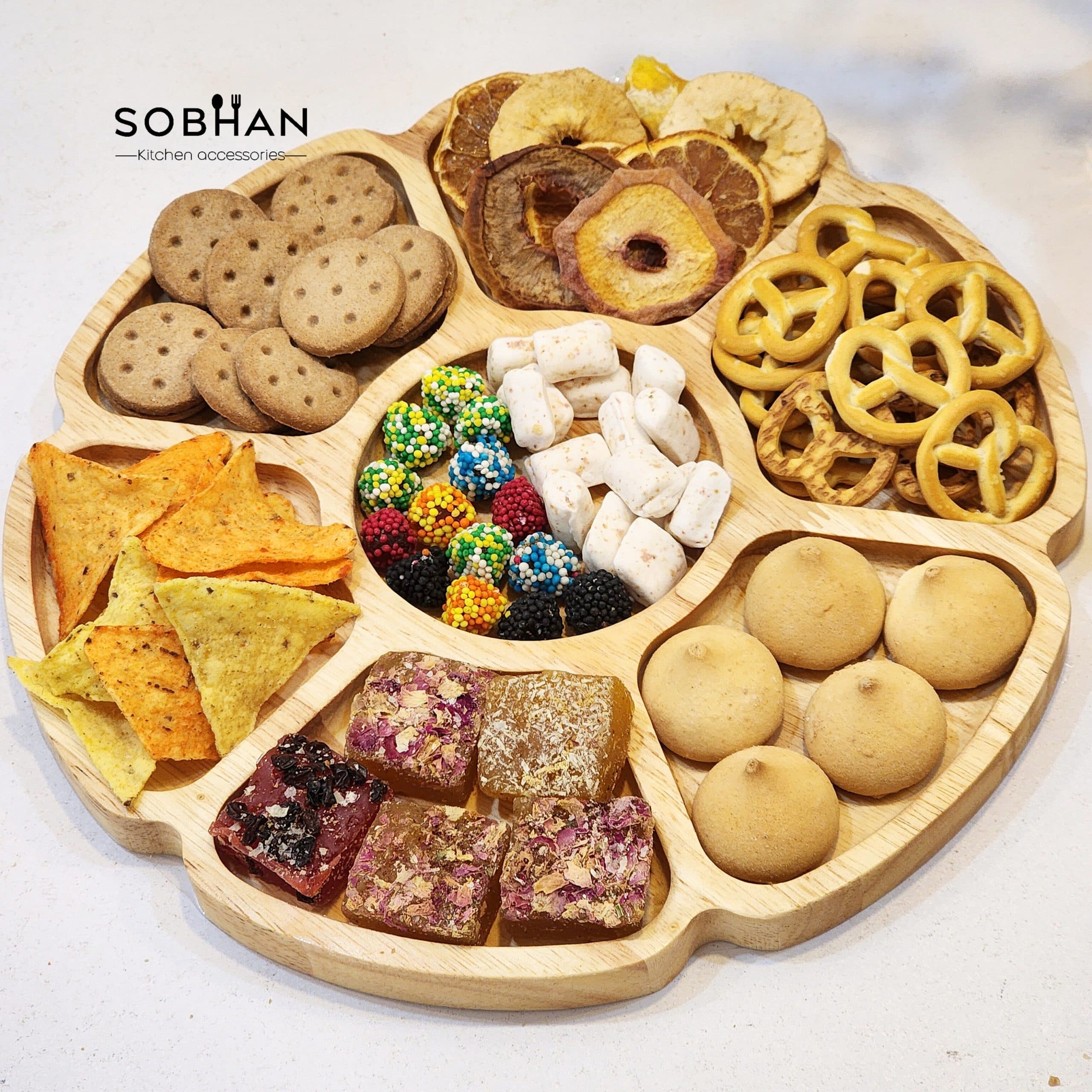 اردوخوری چوبی طرح گل در دو سایز