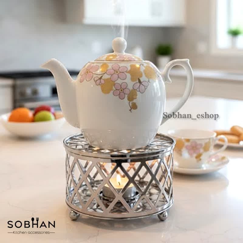قوری چینی گلدار شکس مدل مجید