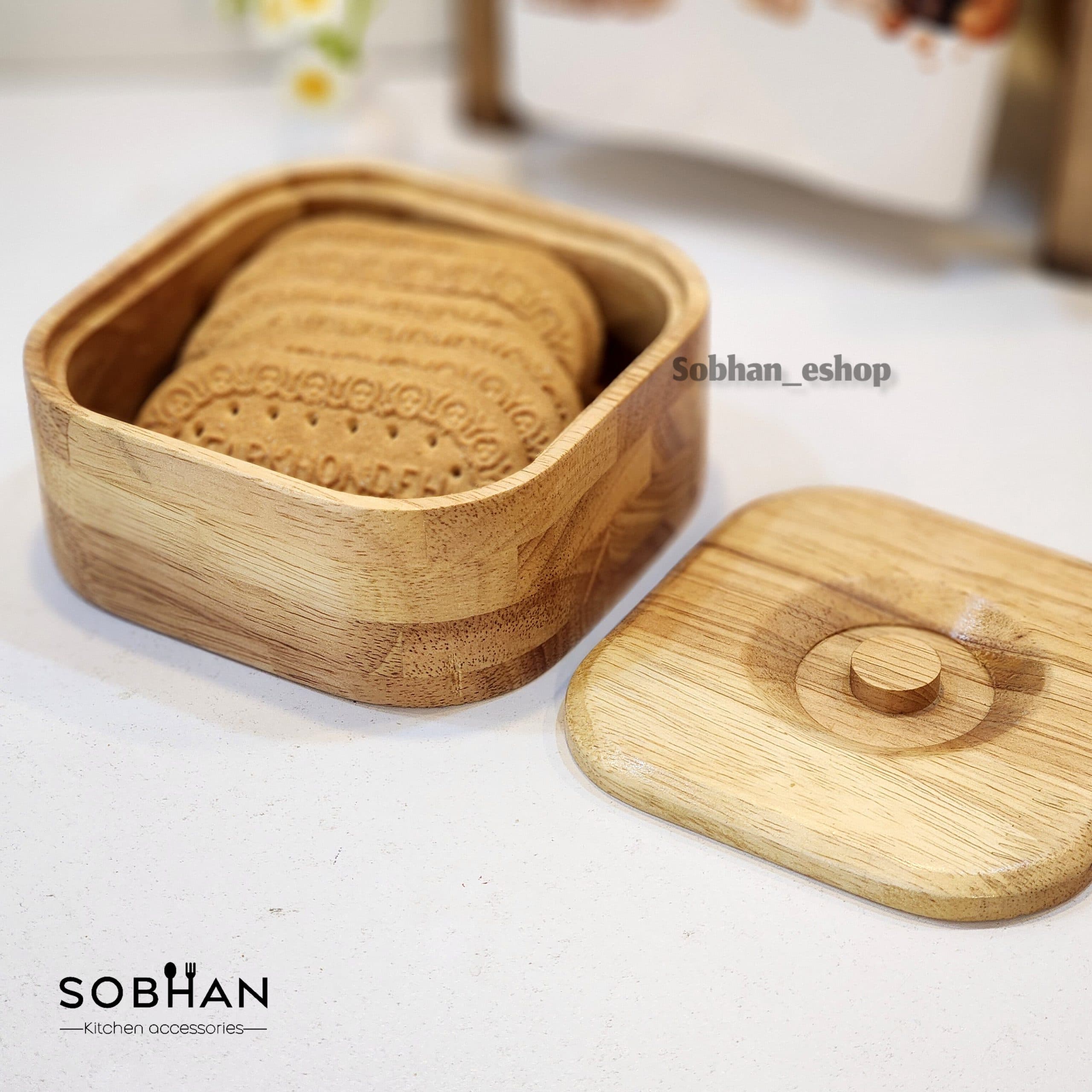 شکلات خوری چوبی مربع — تصویر ۳