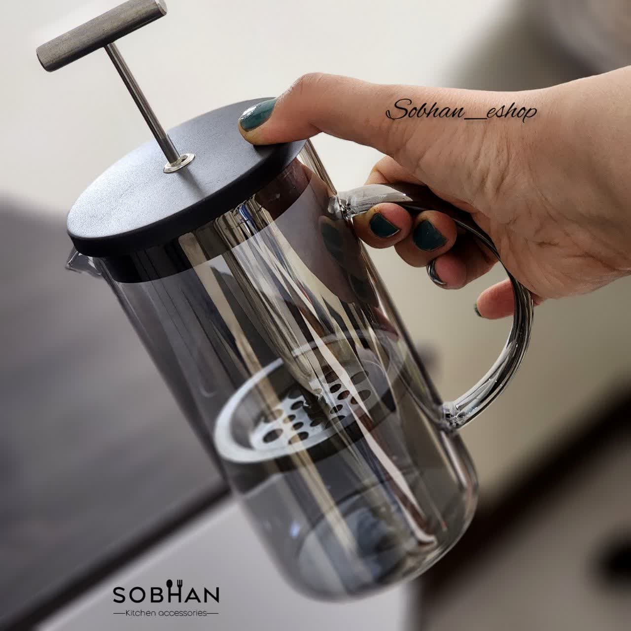 فرنچ پرس و دمنوش ساز yitian ایتیان دودی ظرفیت 600 میلی لیتر — تصویر ۳