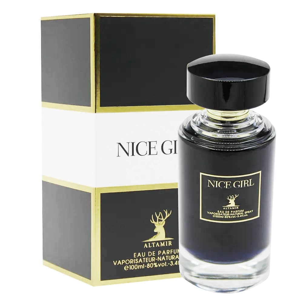 ادکلن زنانه آلتامیر مدل نایس گرل (Nice Girl) حجم 100 میلی لیتر – مشابه رایحه ادکلن گود گرل کارولینا هررا