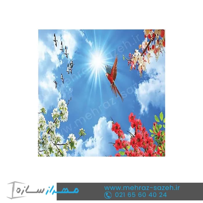 تایل سقفی آسمان مجازی طرح گل کدM.IS229