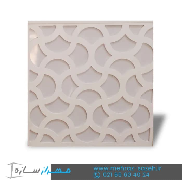 تایل معرق سقفی سی ان سی (cnc) ابعاد 60*60 بهمراه طلق دوغی | کد M.T09