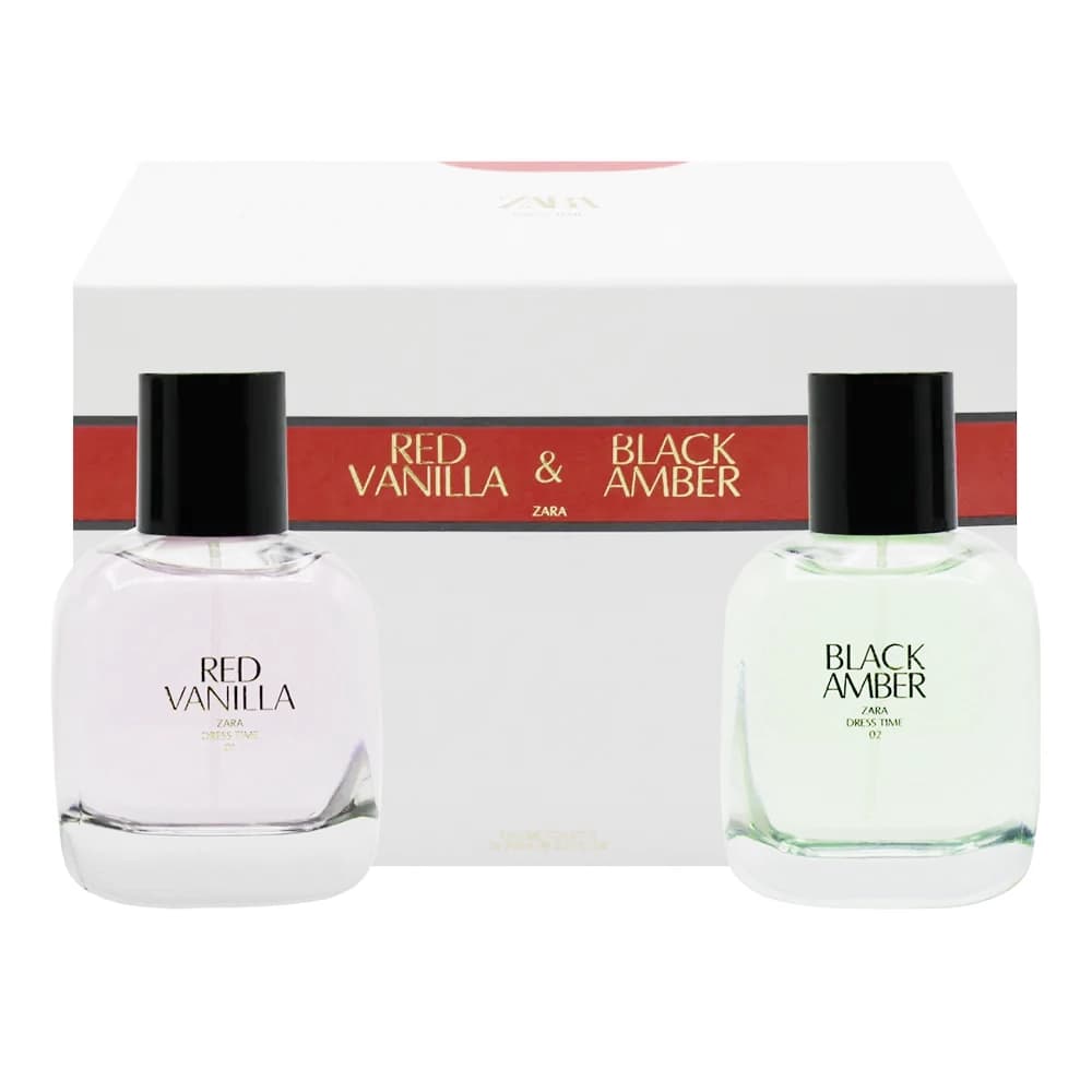 ادکلن 2قلو زنانه زارا مدل رد وانیلا و بلک آمبر (Red vanilla و Black amber) حجم 180 میل