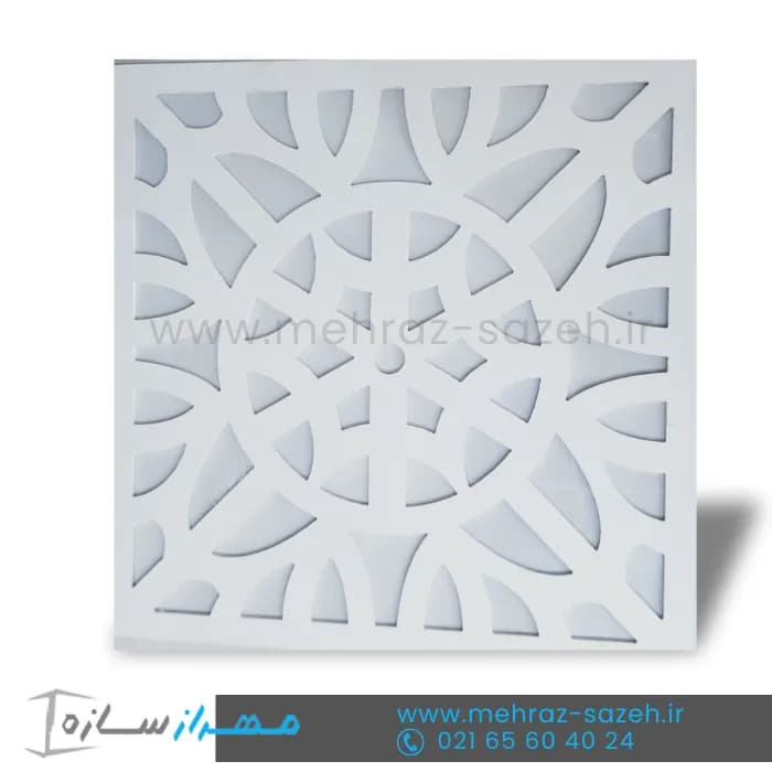 تایل معرق سقفی سی ان سی (cnc) ابعاد 60*60 بهمراه طلق دوغی | کد M.T67
