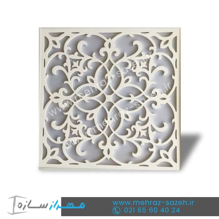 تایل معرق سقفی سی ان سی (cnc) ابعاد 60*60 بهمراه طلق دوغی | کدM.P10