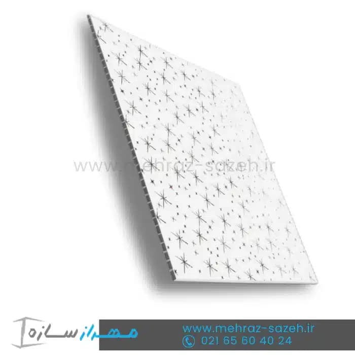 تایل سقفی 60*60 تمام پی وی سی طرح ستاره سقف کاذب | تایل PVC — تصویر ۲