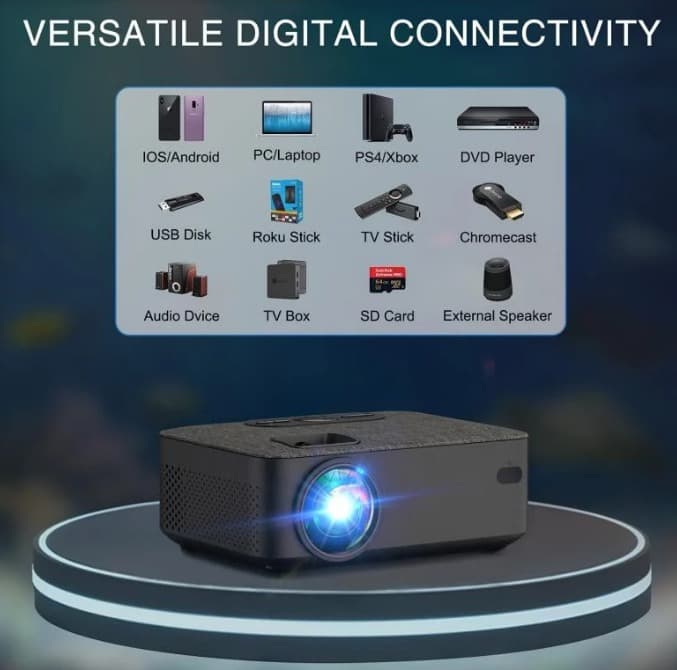 ویدئو پروژکتور vilinice led projector vl208 — تصویر ۴
