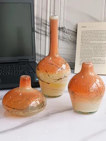 ست گلدان شیشه ای سالنگ – سه تایی