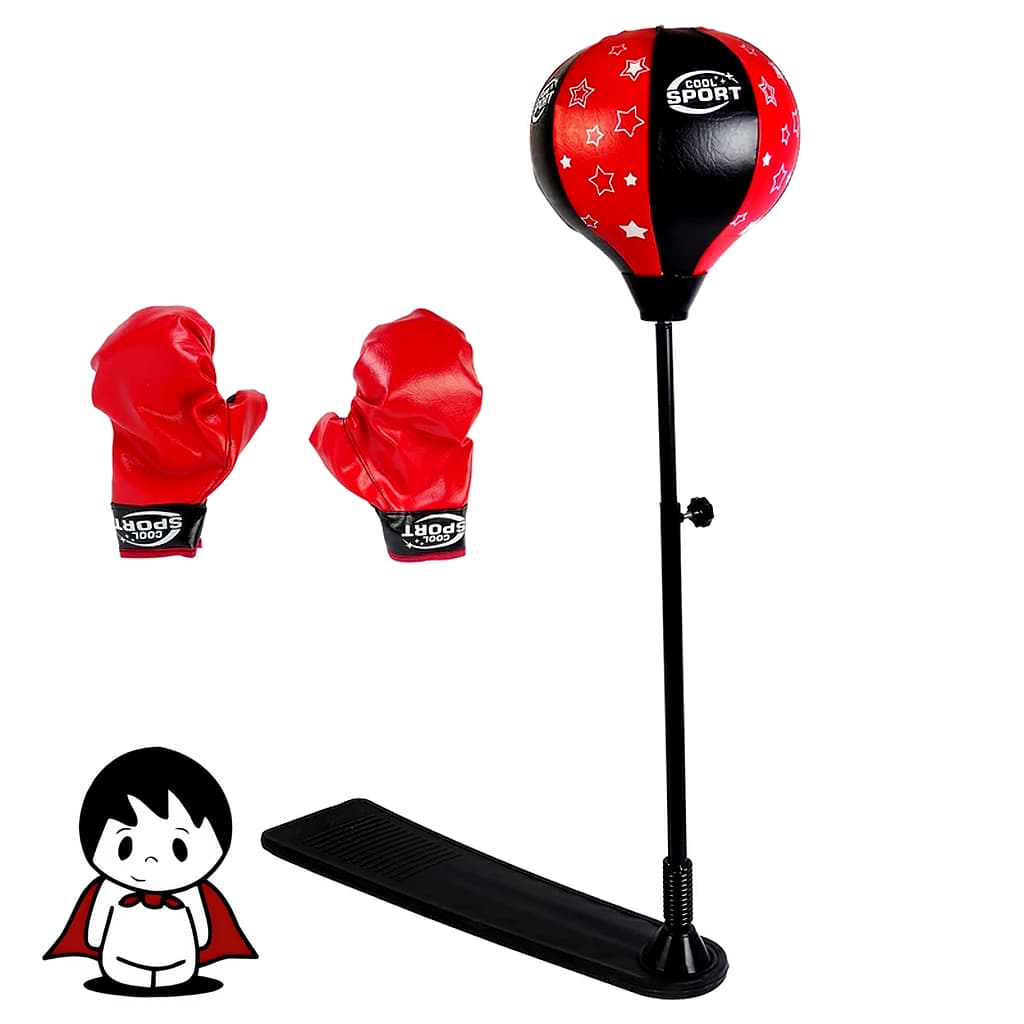 ست کیسه بوکس Cool Sport – با قابلیت تنظیم ارتفاع و دستکش — تصویر ۲