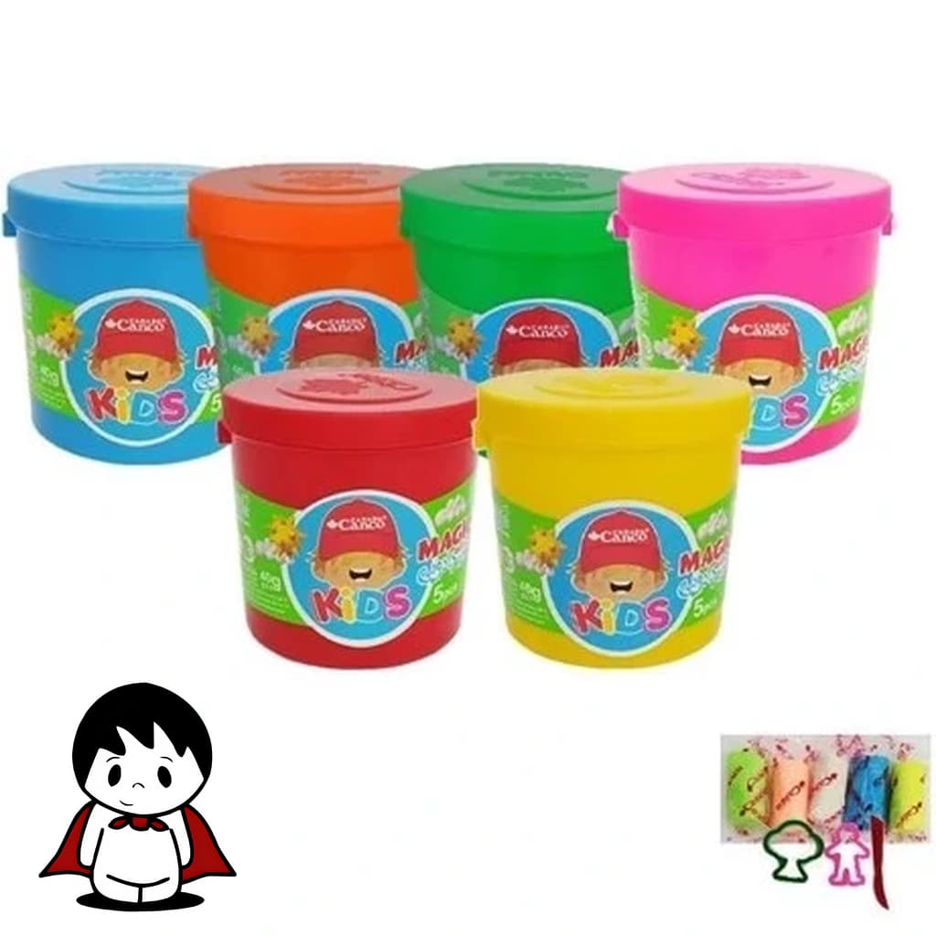 خمیر بازی ۵ رنگ سطلی کنکو سری Magic clay