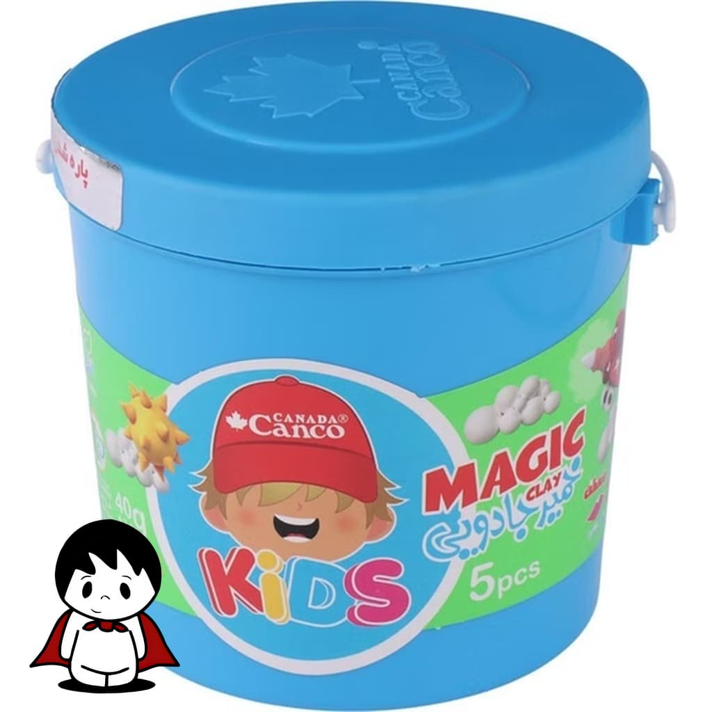 خمیر بازی ۵ رنگ سطلی کنکو سری Magic clay — تصویر ۳