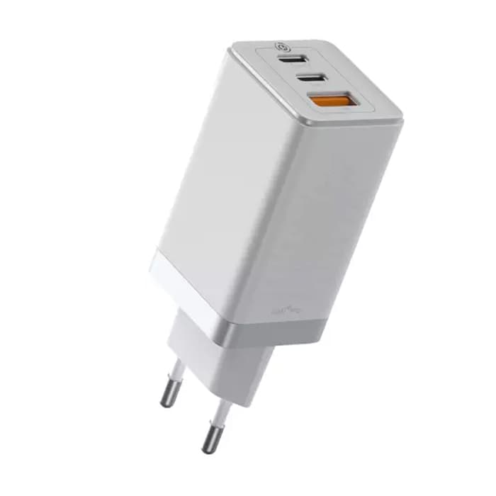شارژر دیواری ۶۵ واتی بیسوس مدل Baseus GaN2 Pro Quick Charger 2C+U CCGAN2P همراه با کابل