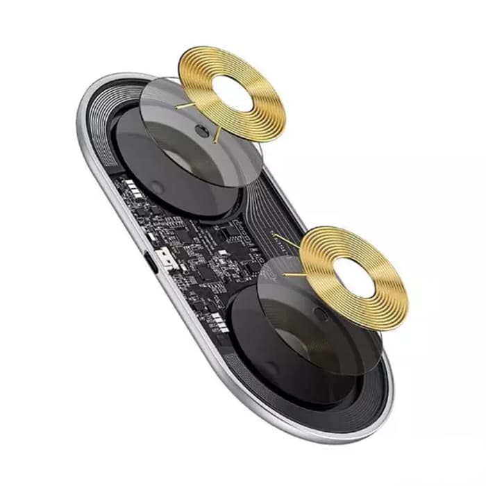 شارژر بی‌سیم ۱۸ واتی بیسوس مدل Baseus Simple 2in1 Wireless Charger Max For Phones + Pods — تصویر ۲