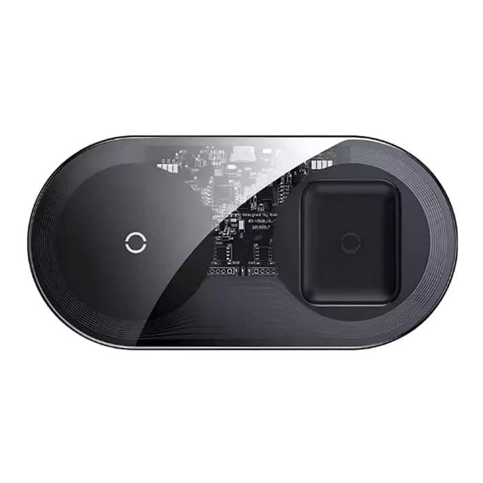 شارژر بی‌سیم ۱۸ واتی بیسوس مدل Baseus Simple 2in1 Wireless Charger Max For Phones + Pods