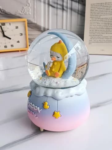 گوی موزیکال شیک طرح جوجه در دو رنگ _ چراغدار و پمپی کار باکیفیت بالا — تصویر ۲
