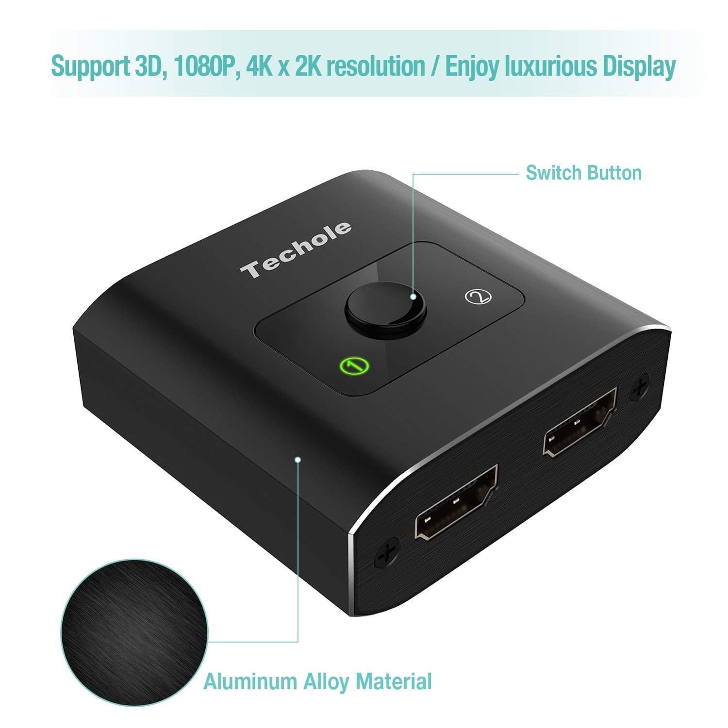 سوئیچ / اسپلیتر HDMI دو به یک برند Techole