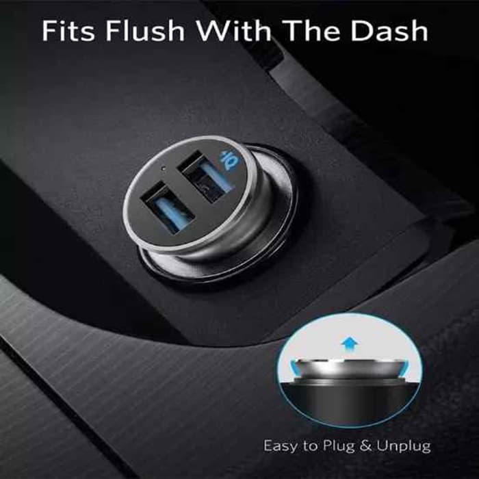 شارژر فندکی ۲۴ واتی ماشین انکر مدل Anker PowerDrive 2 Alloy Metal Mini A2727 | Anker PowerDrive 2 Alloy Metal Mini A2727 — تصویر ۴