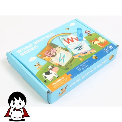 فلش‌کارت‌های جادویی آموزش حروف کوچک و بزرگ انگلیسی (Magic Water) با مثال و قلم