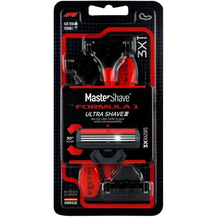 خودتراش مردانه مسترشیو مدل فرمول 1 (Master Shave Formula 1) پک 3 عددی