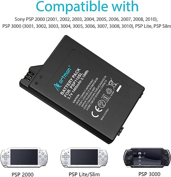 باتری PSP-Artman 1-Pack 3.7V 1400mAh Li-ion — تصویر ۴