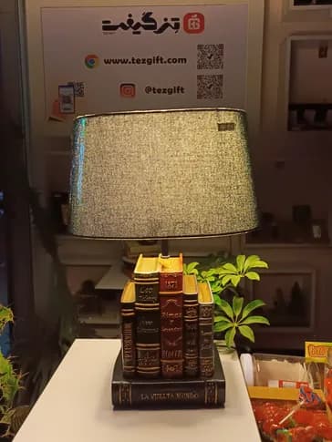 آباژور رومیزی کلاسیک طرح کتاب — تصویر ۲