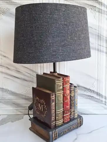 آباژور رومیزی کلاسیک طرح کتاب — تصویر ۶