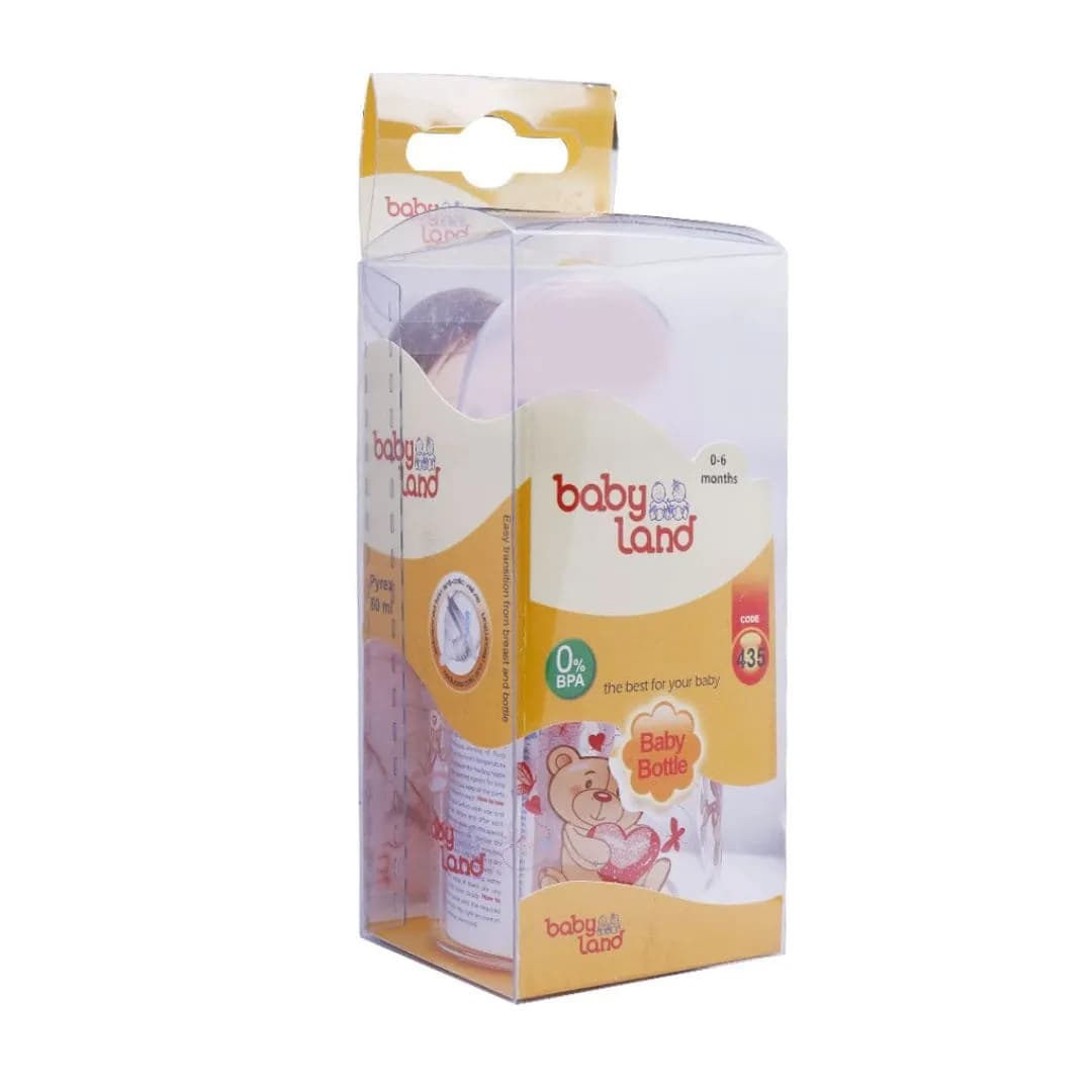 بیبی لند شیرخوری پیرکس کلاسیک فندوقی بی دسته 60 میل کد 435