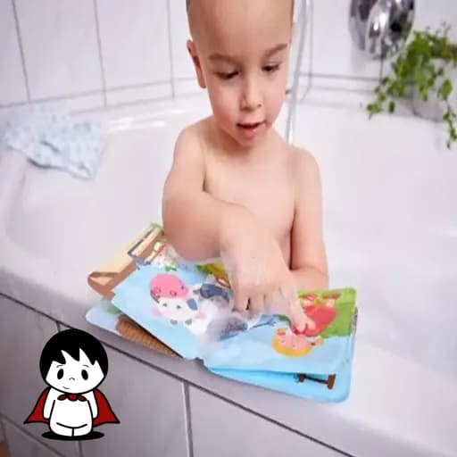 کتاب حمام نوزاد | کتابچه ضد آب آموزشی برای سرگرمی در حمام — تصویر ۴