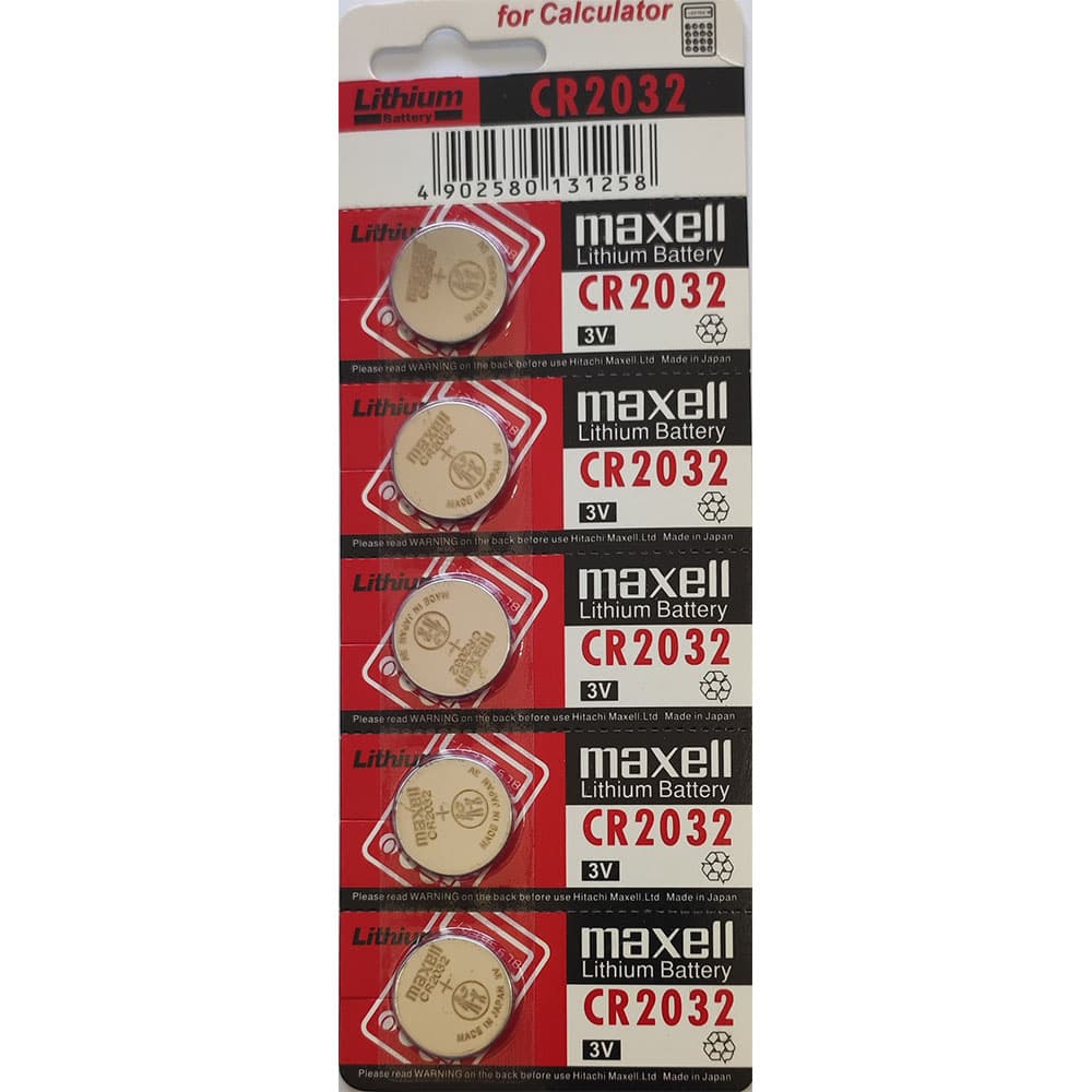 باتری سکه ای لیتیوم مکسل MAXELL- LITHIUM مدل CR2032 بسته 5تایی