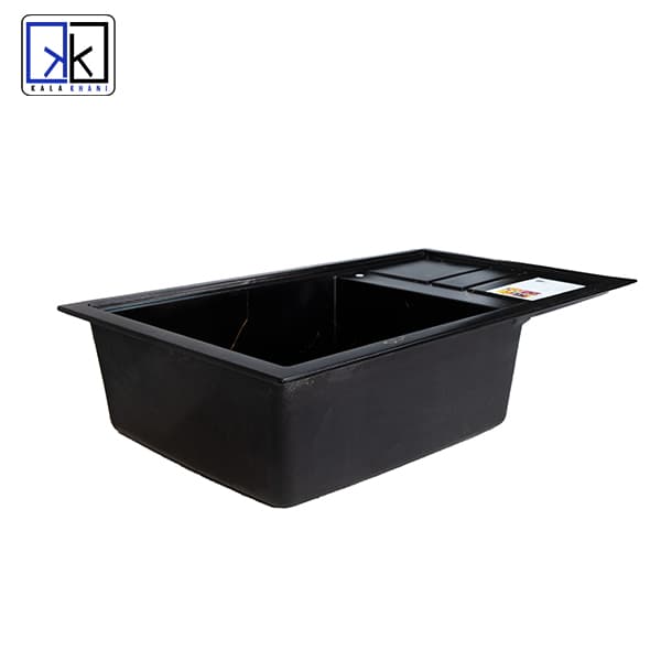 سینک ظرفشویی گرانیتی سولار مدل s32 مشکی طلایی — تصویر ۵