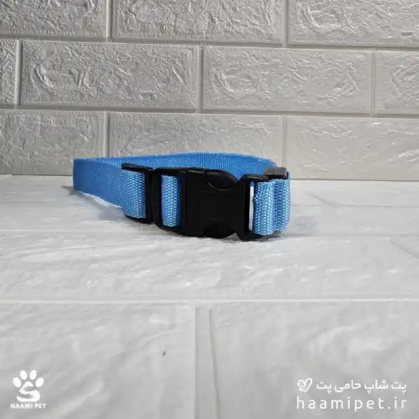 قلاده سگ مدل چراغ دار سایز S رنگ آبی مخصوص سگ نژاد کوچک