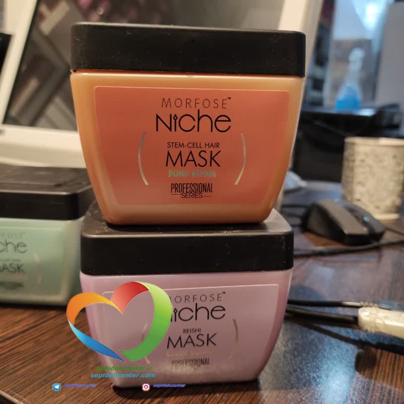 ماسک مو محافظ رنگ نیچ مورفوس Morfose Masque niche reishi color guard حجم 500 میل — تصویر ۳