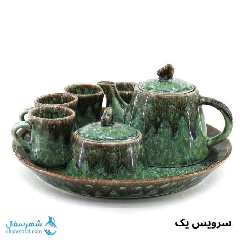 سرویس چای خوری سرامیکی طرح ماربل 4نفره