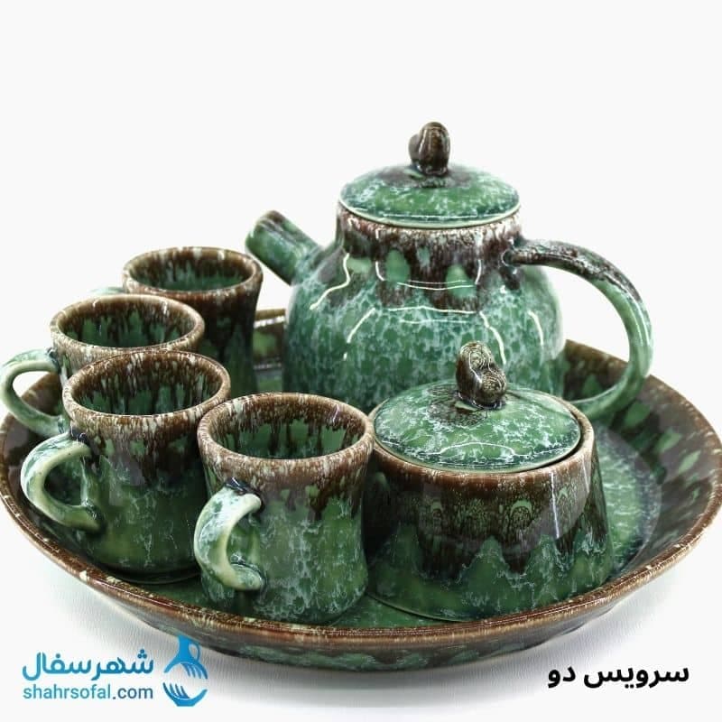 سرویس چای خوری سرامیکی طرح ماربل 4نفره — تصویر ۲
