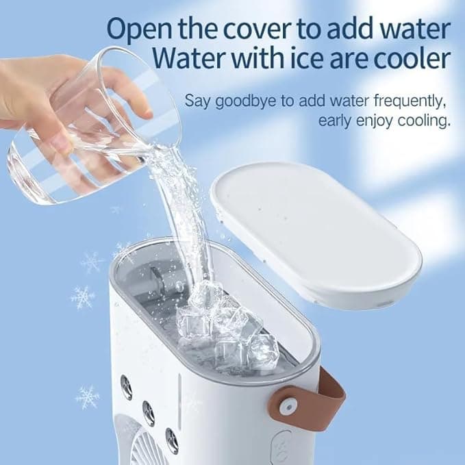 پنکه رومیزی شارژی رطوبت ساز Double Ended Spray Fan — تصویر ۲