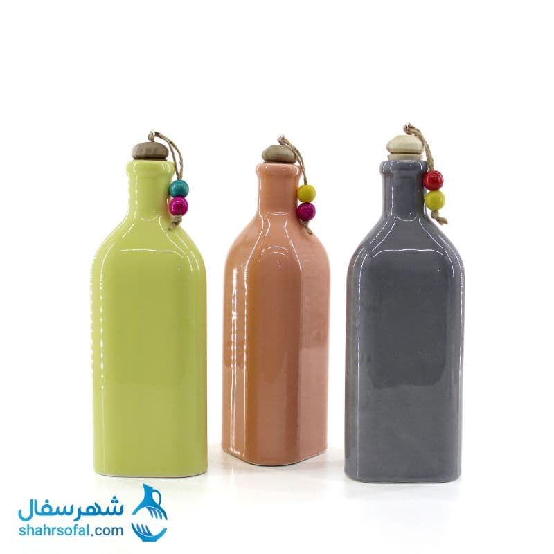 بطری سرامیکی مدل سه گوش در 6 رنگ پاستلی — تصویر ۲