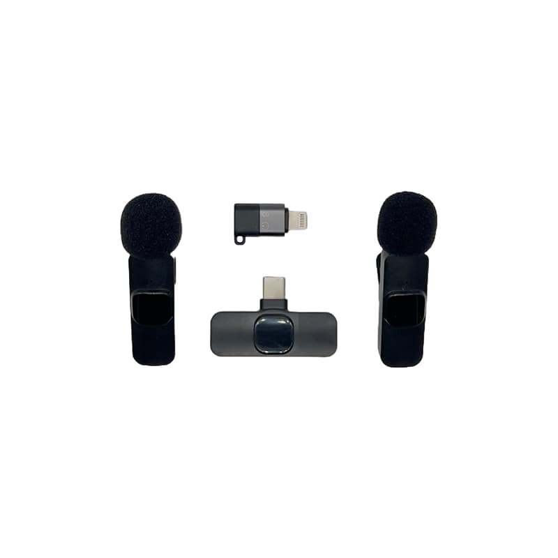 میکروفون یقه ای دوبل بی سیم مدل K9 Type-C