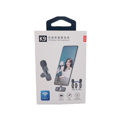 میکروفون یقه ای دوبل بی سیم مدل K9 Type-C — تصویر ۲