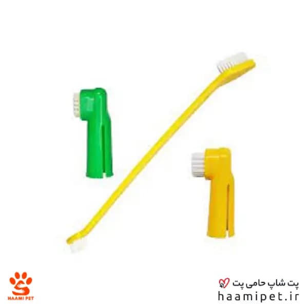 مسواک سگ و گربه مدل دوطرفه و انگشتی