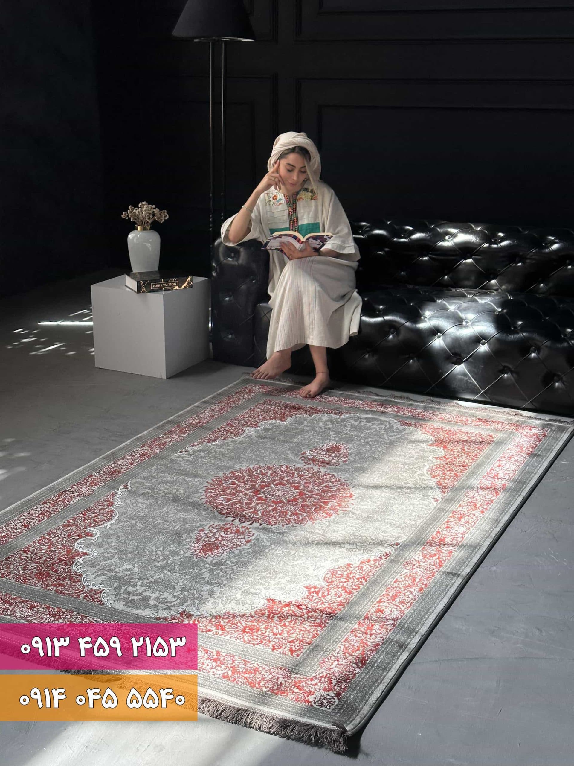 فرش کد 73121DL طوسی لاکی — تصویر ۳