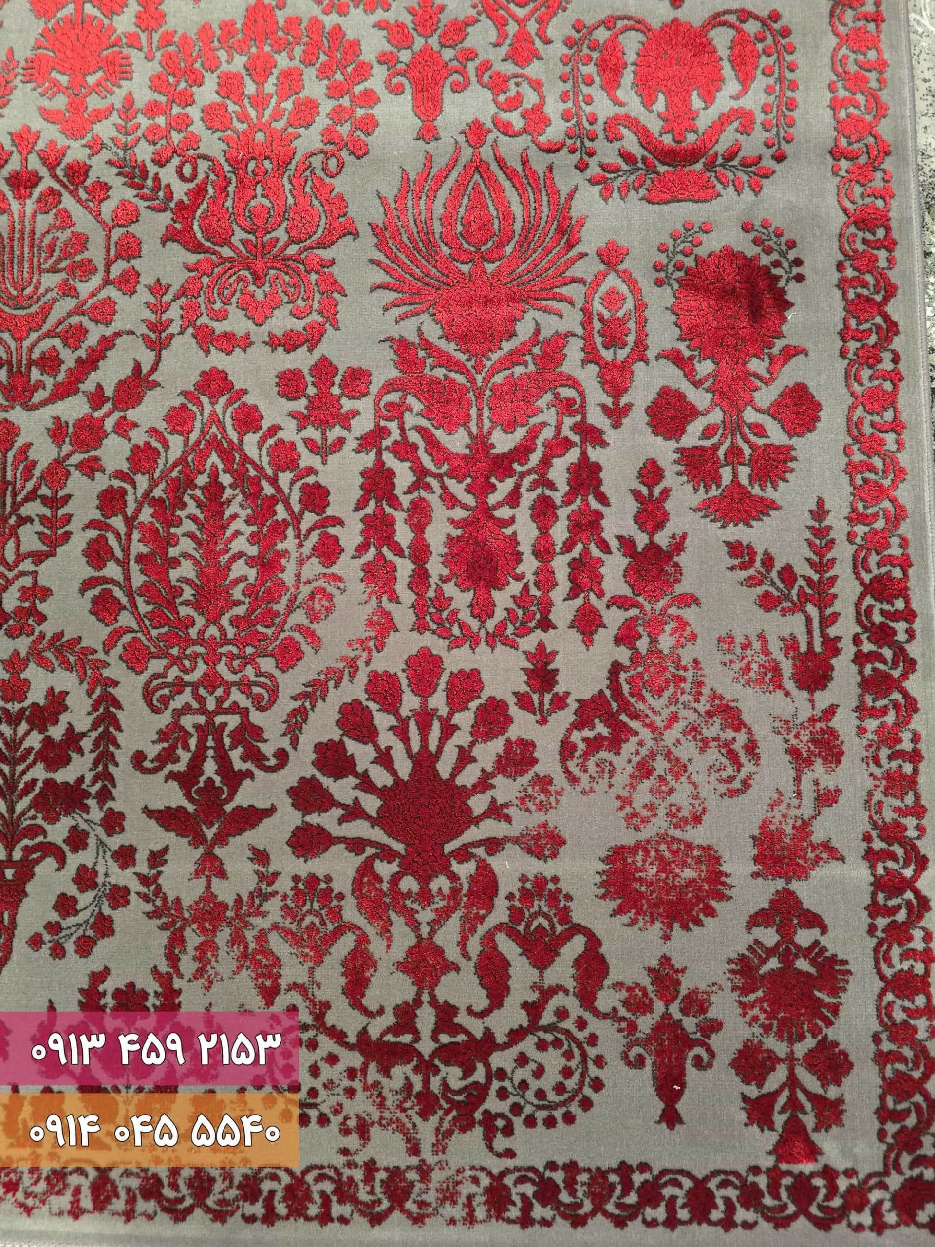 فرش کد 73128DL طوسی لاکی — تصویر ۲