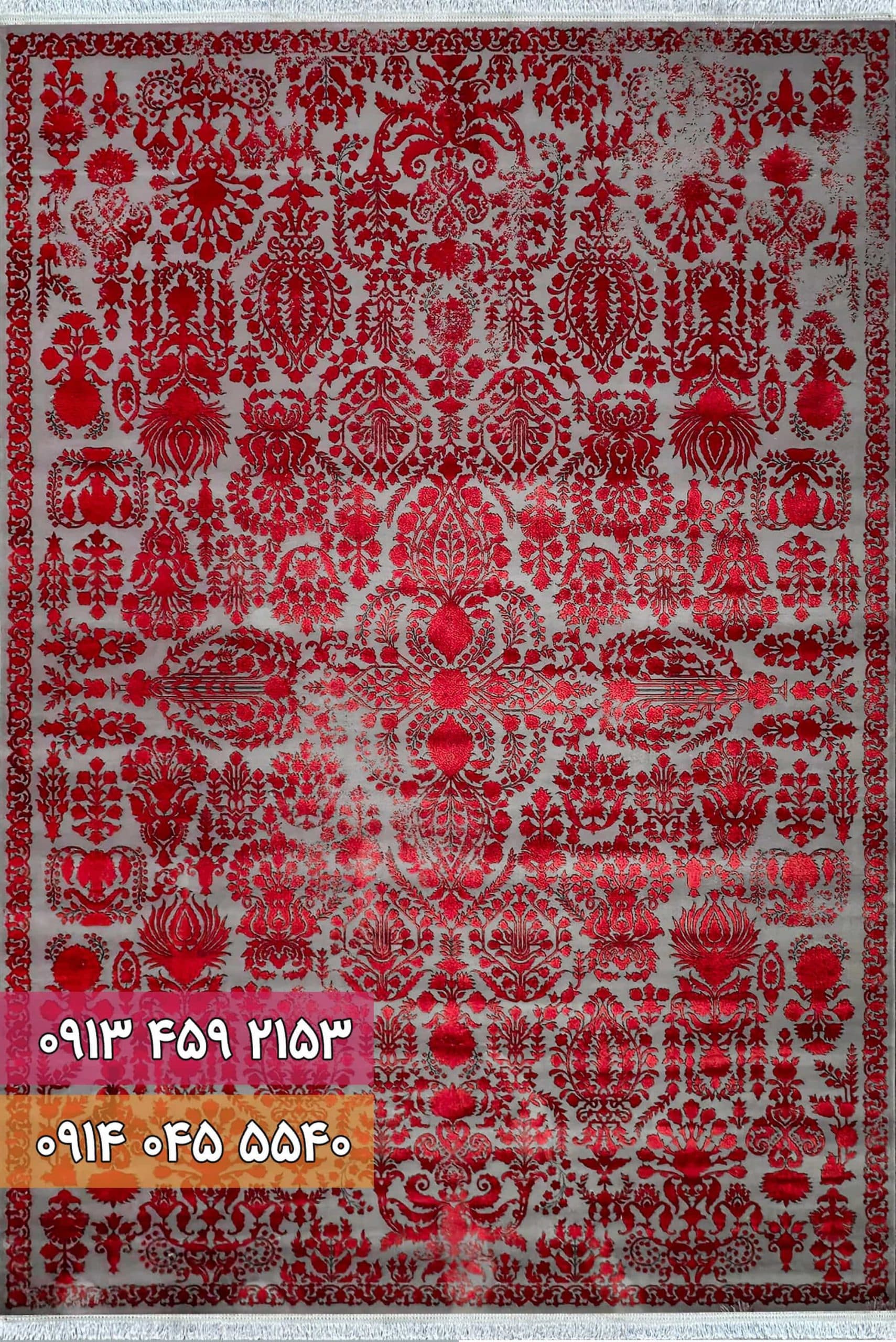 فرش کد 73128DL طوسی لاکی