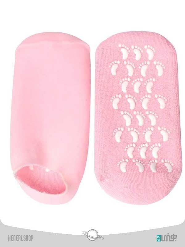 جوراب سیلیکونی نرم کننده و رفع ترک پا | SPA GEL SOCKS — تصویر ۲