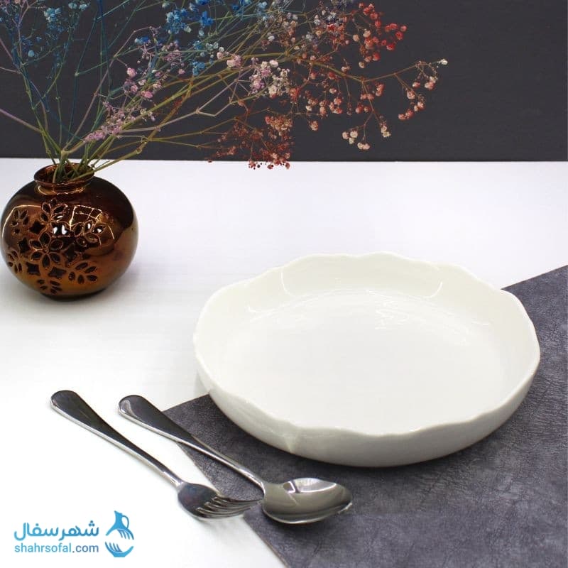 تابه سرامیکی گرد مدل لب کنگره