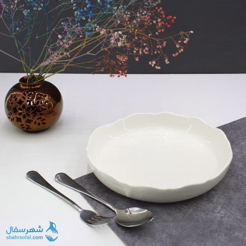 تابه سرامیکی گرد مدل لب کنگره — تصویر ۲