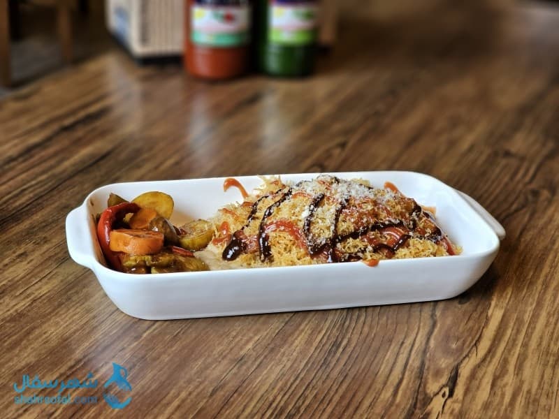 تابه گریل سرامیکی سفید مدل مستطیل در دوسایز — تصویر ۵